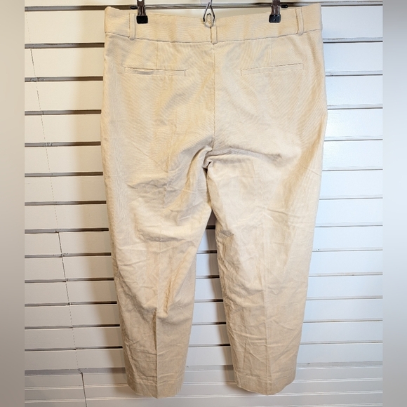 Banana Republic Factory oyster pearl straight corduroy trouser pant size 14 NWT - Picture 3 of 7